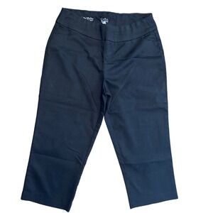 Croft & Barrow Womens Capri Pants Size 10 Regular Black‎ Effortless Stretch
